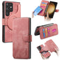 Pour Coque Samsung Galaxy S23 Ultra 5G Étui en Cuir Rétro Anti-vol RFID Neo MagSafe (Rose)