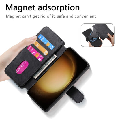For Galaxy S23+ 5G CaseNeo MagSafe RFID Anti-theft Retro Leather Phone Case(Black)