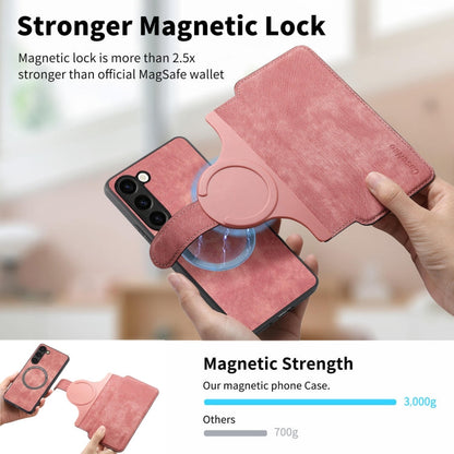 For Galaxy S23+ 5G CaseNeo MagSafe RFID Anti-theft Retro Leather Phone Case(Pink)