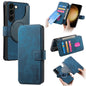 Coque pour Samsung Galaxy S23 5G Étui en Cuir Rétro Neo MagSafe Anti-RFID Antivol (Bleu)