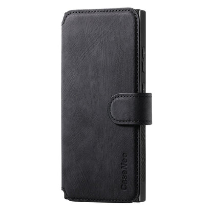 Pour Samsung Galaxy S22 Ultra 5G ÉtuiCoque de téléphone en cuir rétro anti-RFID et MagSafe (noir)