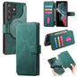 Pour la coque Samsung Galaxy S22 Ultra 5G – Étui portefeuille de téléphone en cuir rétro anti-RFID Neo MagSafe (vert)