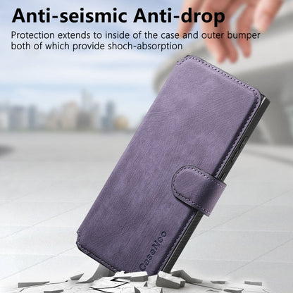 Pour Samsung Galaxy S22 Ultra 5G CoqueHousse de téléphone en cuir rétro anti-RFID Neo MagSafe (Violet)