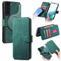 For Galaxy S22+ 5G CaseNeo MagSafe RFID Anti-theft Retro Leather Phone Case(Green)