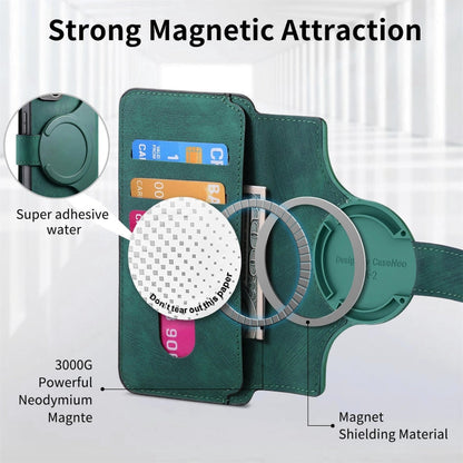 For Galaxy S22 5G CaseNeo MagSafe RFID Anti-theft Retro Leather Phone Case(Green)