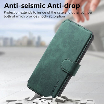 For Galaxy S21+ 5G CaseNeo MagSafe RFID Anti-theft Retro Leather Phone Case(Green)