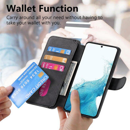 For Galaxy S21 5G CaseNeo MagSafe RFID Anti-theft Retro Leather Phone Case(Black)
