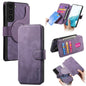 Pour Samsung Galaxy S21 5G CoqueHousse de téléphone en cuir rétro Neo MagSafe RFID anti-vol (violet)