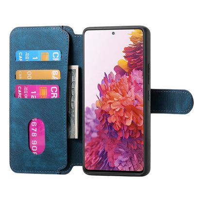 For Galaxy S20 FE CaseNeo MagSafe RFID Anti-theft Retro Leather Phone Case(Blue)