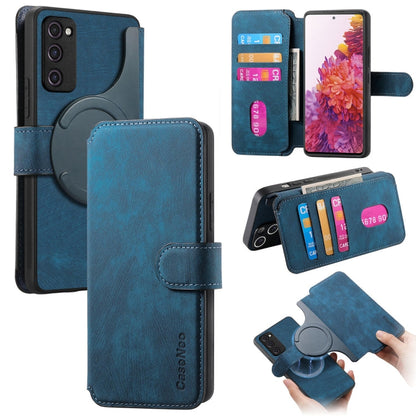 For Galaxy S20 FE CaseNeo MagSafe RFID Anti-theft Retro Leather Phone Case(Blue)
