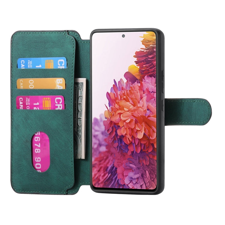 For Galaxy S20 FE CaseNeo MagSafe RFID Anti-theft Retro Leather Phone Case(Green)