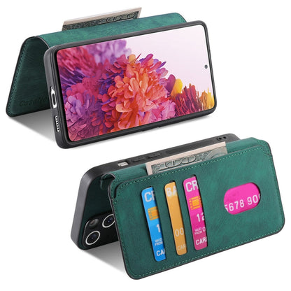 For Galaxy S20 FE CaseNeo MagSafe RFID Anti-theft Retro Leather Phone Case(Green)