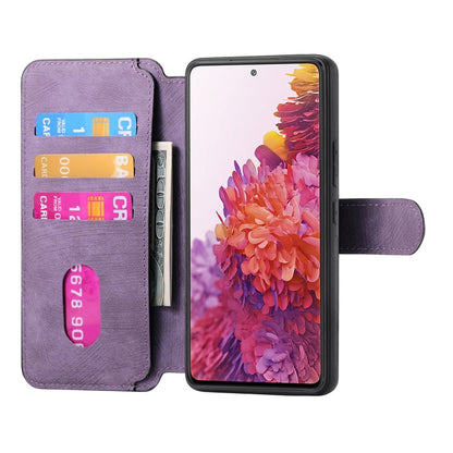 For Galaxy S20 FE CaseNeo MagSafe RFID Anti-theft Retro Leather Phone Case(Purple)