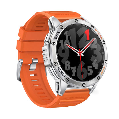 LEMFO K67 1.43 inch AMOLED Screen GPS Sports Smart Watch, Support Bluetooth Call / Health Monitoring(Silver Orange)