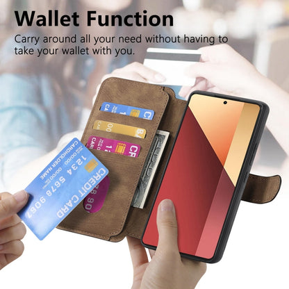 For Redmi Note 13 Pro 4G CaseNeo MagSafe RFID Anti-theft Retro Leather Phone Case(Brown)