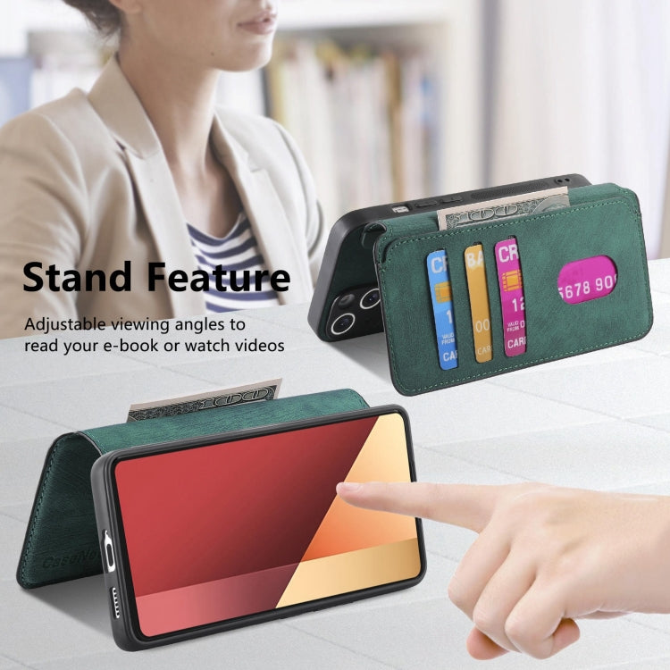 For Redmi Note 13 Pro 4G CaseNeo MagSafe RFID Anti-theft Retro Leather Phone Case(Green)