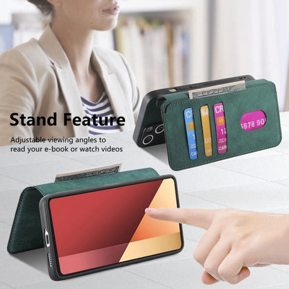 For Redmi Note 13 Pro 4G CaseNeo MagSafe RFID Anti-theft Retro Leather Phone Case(Green)