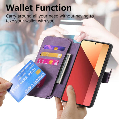 For Redmi Note 13 Pro 4G CaseNeo MagSafe RFID Anti-theft Retro Leather Phone Case(Purple)