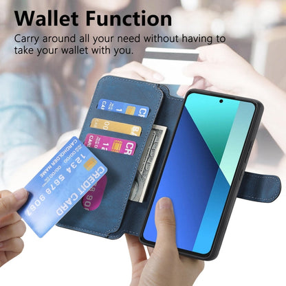 For Redmi Note 13 4G CaseNeo MagSafe RFID Anti-theft Retro Leather Phone Case(Blue)