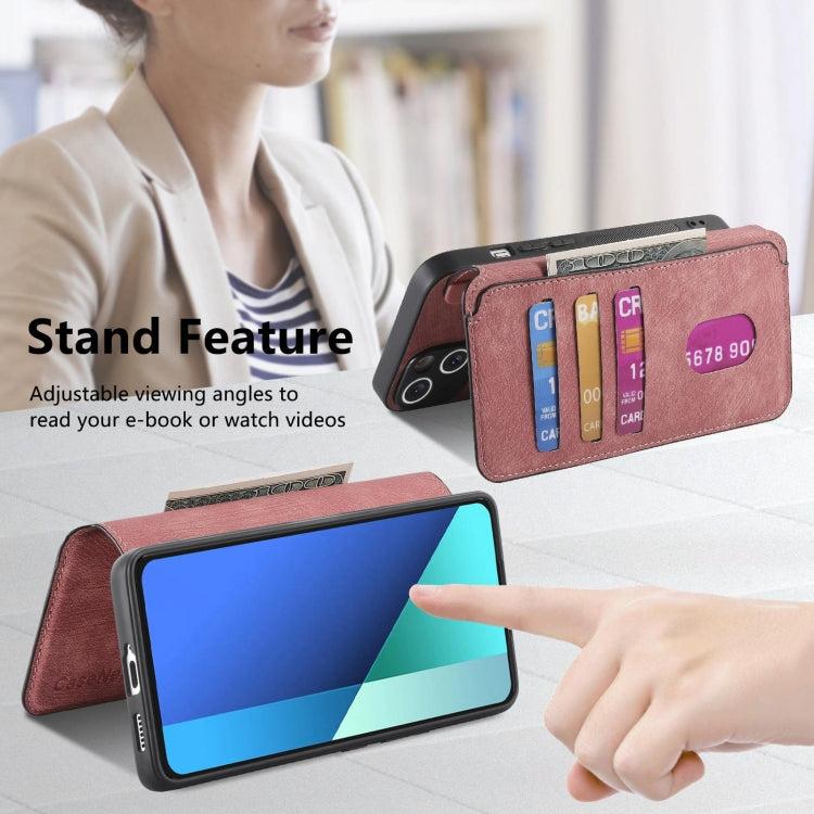 For Redmi Note 13 4G CaseNeo MagSafe RFID Anti-theft Retro Leather Phone Case(Pink)