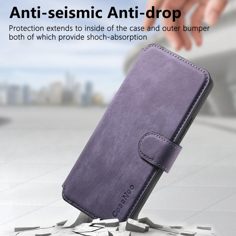 For Redmi Note 13 4G CaseNeo MagSafe RFID Anti-theft Retro Leather Phone Case(Purple)