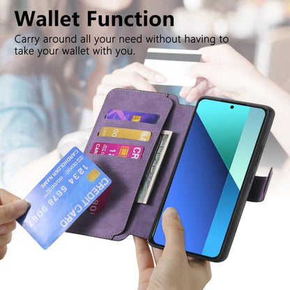 For Redmi Note 13 4G CaseNeo MagSafe RFID Anti-theft Retro Leather Phone Case(Purple)