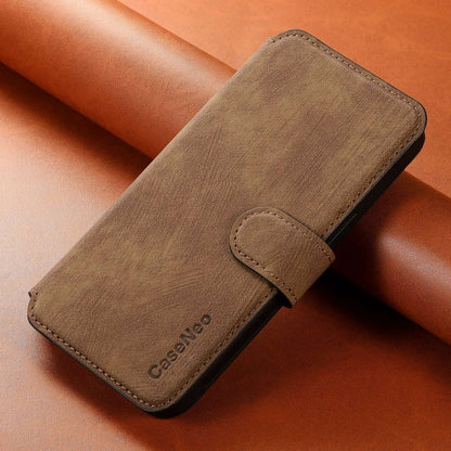 Pour l'étui Redmi Note 13 Pro 5G Étui de téléphone en cuir rétro Néo MagSafe anti-RFID (Marron)