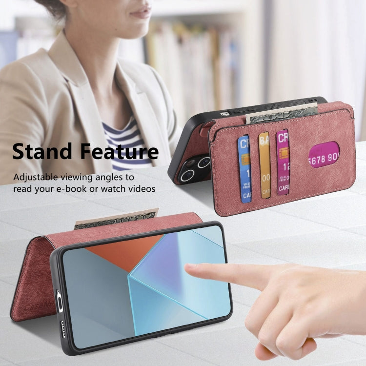 For Redmi Note 13 Pro 5G CaseNeo MagSafe RFID Anti-theft Retro Leather Phone Case(Pink)