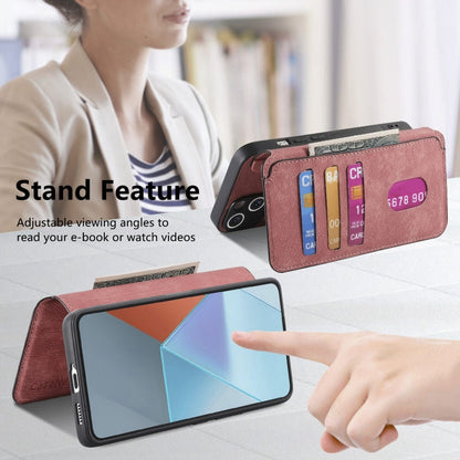 For Redmi Note 13 Pro 5G CaseNeo MagSafe RFID Anti-theft Retro Leather Phone Case(Pink)