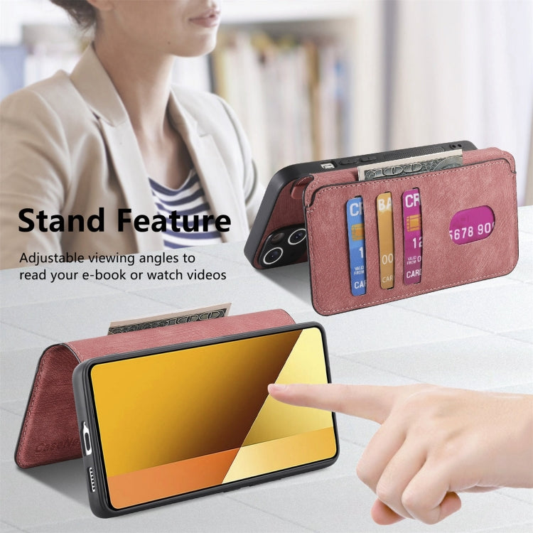 For Redmi Note 13 5G CaseNeo MagSafe RFID Anti-theft Retro Leather Phone Case(Pink)