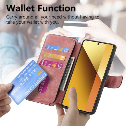 For Redmi Note 13 5G CaseNeo MagSafe RFID Anti-theft Retro Leather Phone Case(Pink)