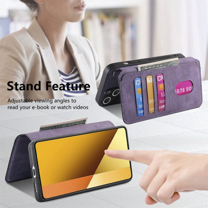 For Redmi Note 13 5G CaseNeo MagSafe RFID Anti-theft Retro Leather Phone Case(Purple)