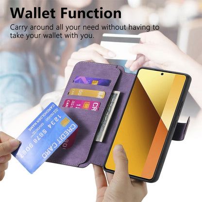 For Redmi Note 13 5G CaseNeo MagSafe RFID Anti-theft Retro Leather Phone Case(Purple)