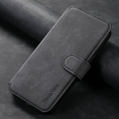 For Redmi 12C CaseNeo MagSafe RFID Anti-theft Retro Leather Phone Case(Black)