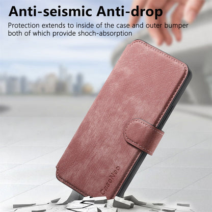 For Redmi 9A CaseNeo MagSafe RFID Anti-theft Retro Leather Phone Case(Pink)