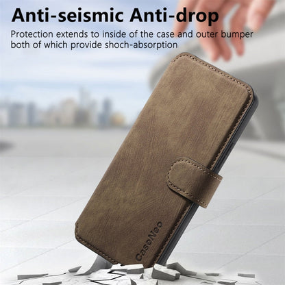 For Redmi Note 11S 4G CaseNeo MagSafe RFID Anti-theft Retro Leather Phone Case(Brown)
