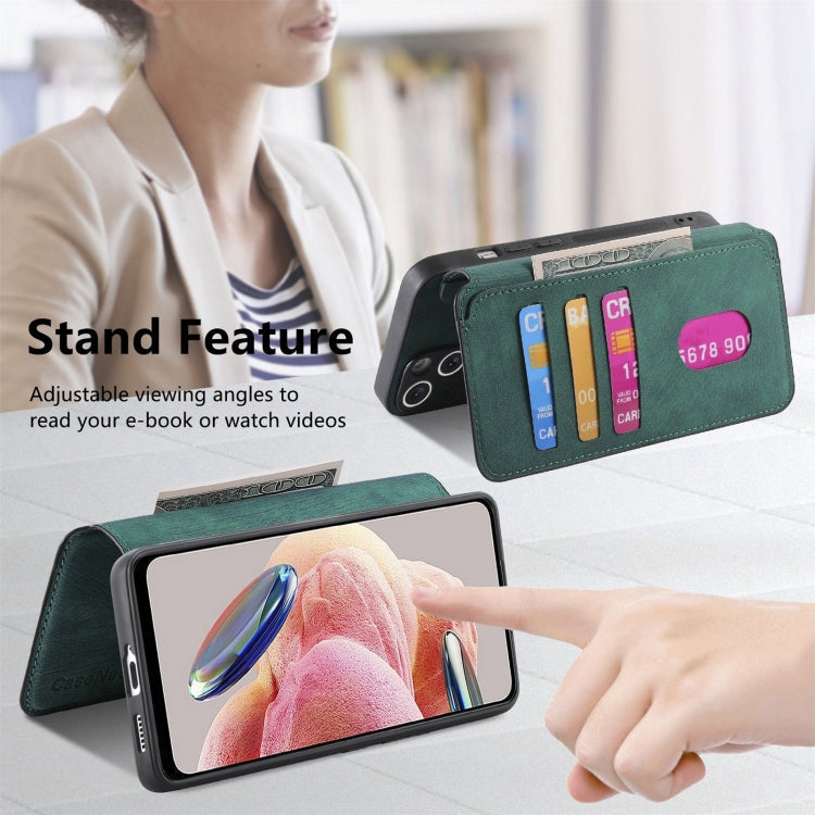 For Redmi Note 12 4G Global CaseNeo MagSafe RFID Anti-theft Retro Leather Phone Case(Green)