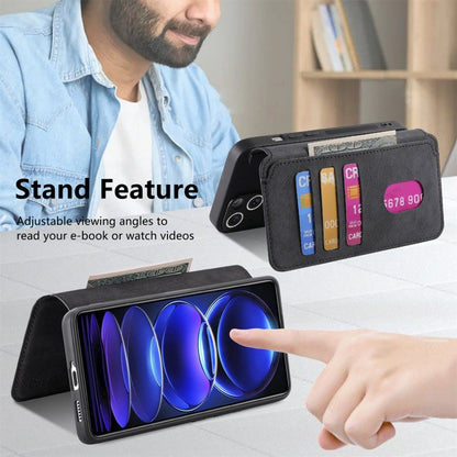 For Redmi Note 12 Pro+ 5G CaseNeo MagSafe RFID Anti-theft Retro Leather Phone Case(Black)