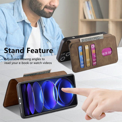 For Redmi Note 12 Pro+ 5G CaseNeo MagSafe RFID Anti-theft Retro Leather Phone Case(Brown)
