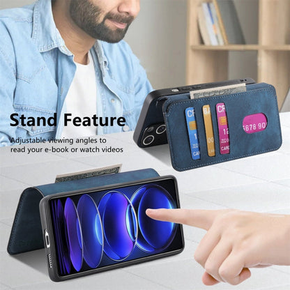 For Redmi Note 12 Pro+ 5G CaseNeo MagSafe RFID Anti-theft Retro Leather Phone Case(Blue)
