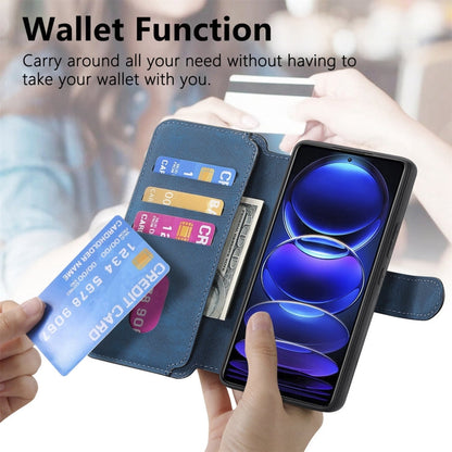 For Redmi Note 12 Pro+ 5G CaseNeo MagSafe RFID Anti-theft Retro Leather Phone Case(Blue)
