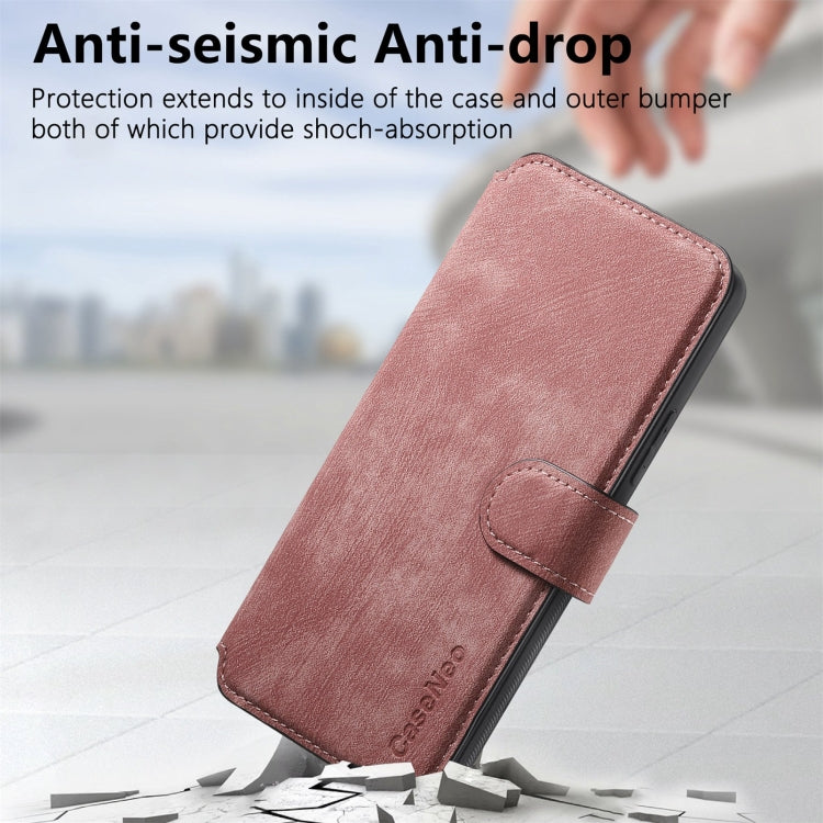Pour l'étui Redmi Note 12 Pro+ 5G, étui de téléphone en cuir rétro anti-vol Neo MagSafe RFID (Rose)