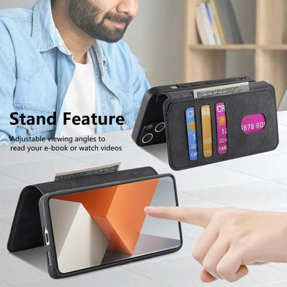For Redmi Note 13 Pro+ 5G CaseNeo MagSafe RFID Anti-theft Retro Leather Phone Case(Black)
