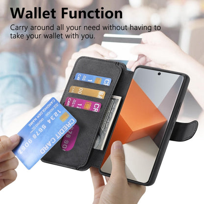 For Redmi Note 13 Pro+ 5G CaseNeo MagSafe RFID Anti-theft Retro Leather Phone Case(Black)