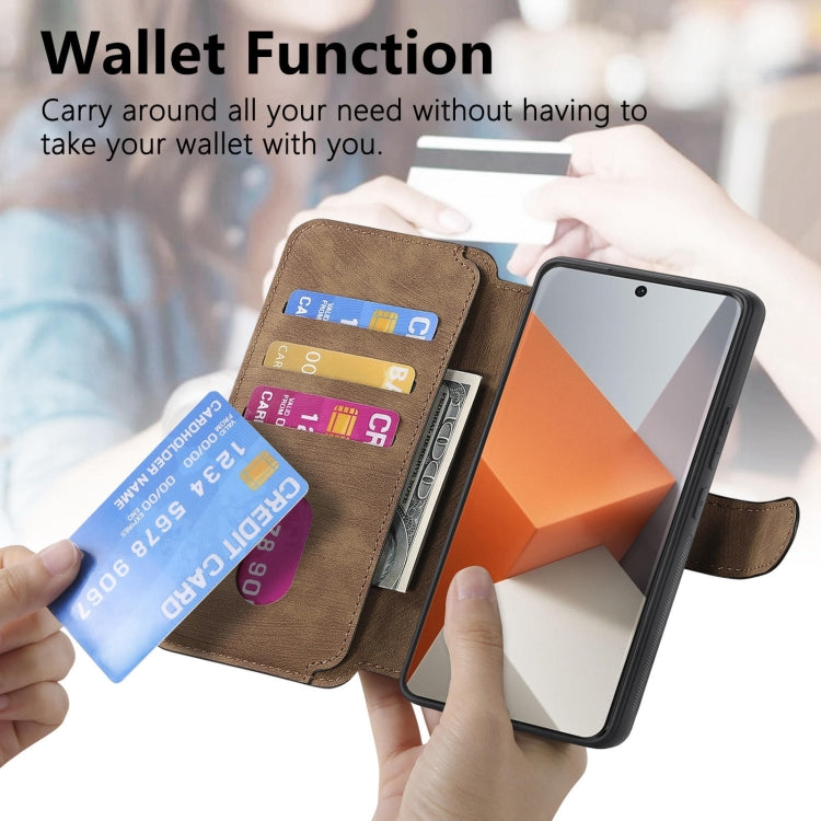 For Redmi Note 13 Pro+ 5G CaseNeo MagSafe RFID Anti-theft Retro Leather Phone Case(Brown)