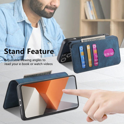 For Redmi Note 13 Pro+ 5G CaseNeo MagSafe RFID Anti-theft Retro Leather Phone Case(Blue)