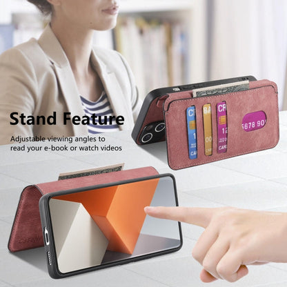 For Redmi Note 13 Pro+ 5G CaseNeo MagSafe RFID Anti-theft Retro Leather Phone Case(Pink)