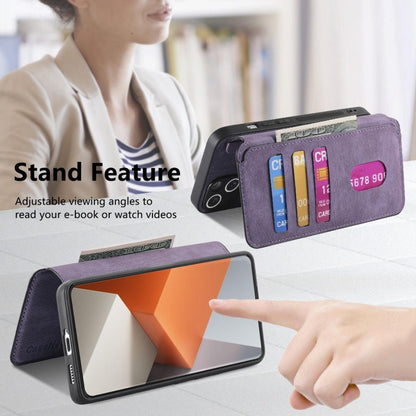 For Redmi Note 13 Pro+ 5G CaseNeo MagSafe RFID Anti-theft Retro Leather Phone Case(Purple)