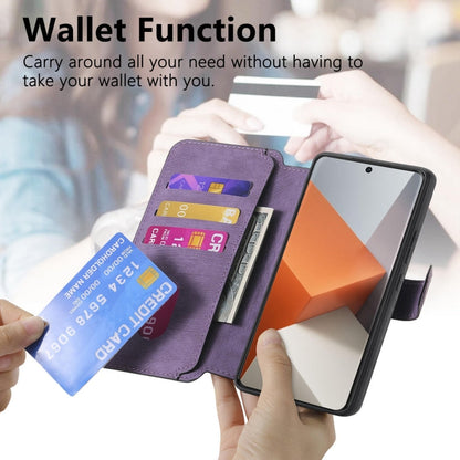 For Redmi Note 13 Pro+ 5G CaseNeo MagSafe RFID Anti-theft Retro Leather Phone Case(Purple)