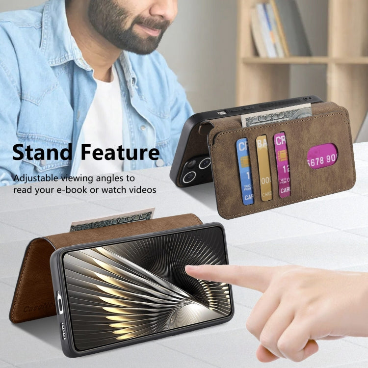 For Xiaomi Poco F6 CaseNeo MagSafe RFID Anti-theft Retro Leather Phone Case(Brown)